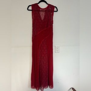 Red wine urban outfitters lace dress new with tags